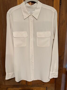 Equipment Women’s Silk Cream Blouse Size L